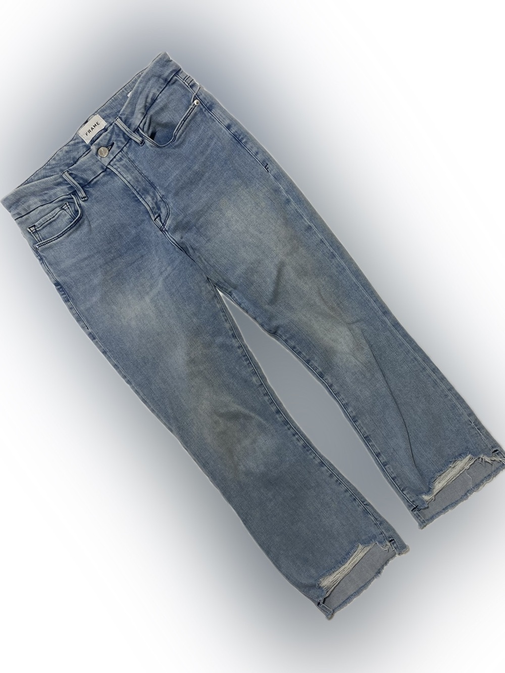FRAME Le Crop Mini Boots light  Wash Straight Leg Jeans